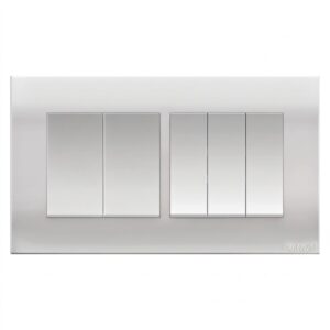 ORANGE AKOYA 5 GANG 1 WAY SWITCH CLASSIC WHITE